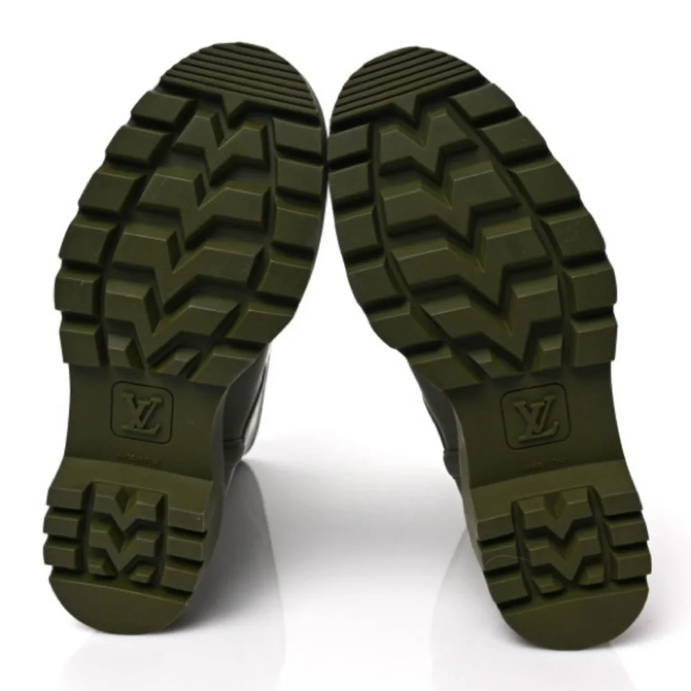 Louis Vuitton Rubber Calfskin Territory Flat Half Boots
